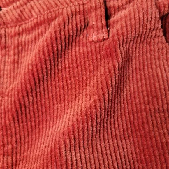 Judy Blue‎ Corduroy Cropped Carpenter Pants 28 Stretch Slim Fit High Waist Rust - Picture 12 of 13